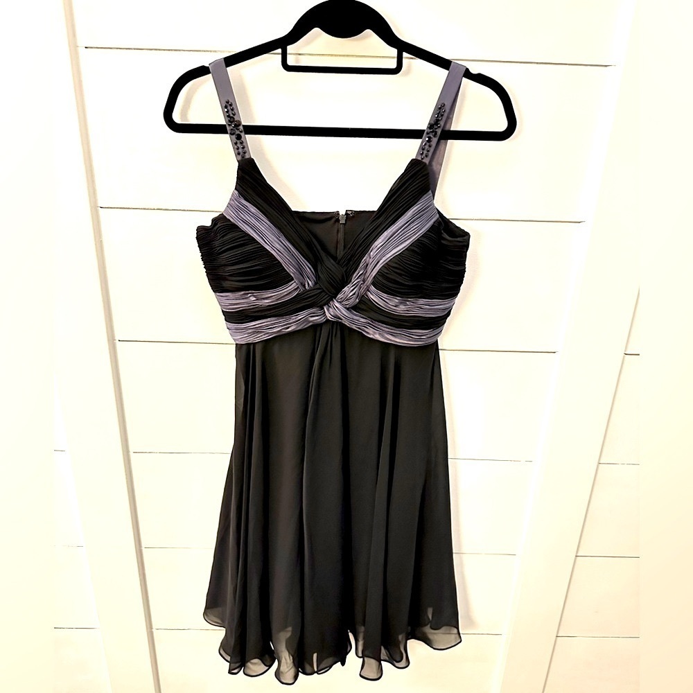 Y2K Vintage black babydoll Dressbarn midi prom party woman evening dress 10 - Picture 2 of 15